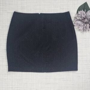 BCBGMaxAzria Womens Mini Pencil Skirt Size 12‎ Black Shimmer Diamond